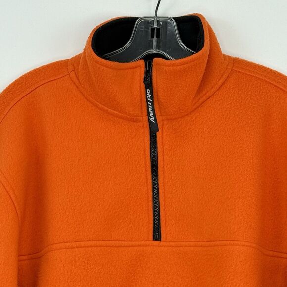 Old Navy Vintage Y2K Fleece Quarter Zip Orange Unisex Size L - Picture 5 of 16